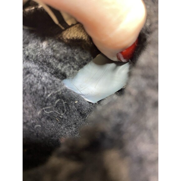 Women's Sz 7 M Ugg Fluff Yeah Black Genuine Shearling Slide Sandal - Picture 10 of 10